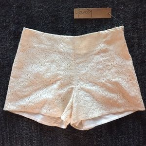 High waisted lace shorts